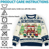 De maison en maison – Sweatshirt moche de Noël personnalisé pour la famille – Pull en laine unisexe – Cadeau de Noël pour les membres de la famille