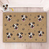 Paillasson décoratif personnalisé avec photo – « Petites pattes, grands rêves » – Décoration maison pour amoureux des chiens et chats – Cadeau de pendaison de crémaillère pour propriétaires et passionnés d’animaux