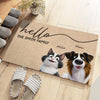 Notre doux foyer – Paillasson décoratif personnalisé chiens & chats – Décoration maison – Cadeau de pendaison de crémaillère pour propriétaires et amoureux des animaux