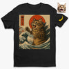 T-shirt unisexe, t-shirt premium et hoodie personnalisés avec photo – Cadeaux d’anniversaire pour amoureux des chiens et des chats, papas et mamans de chien, propriétaires de chats –  Meowzilla se lève