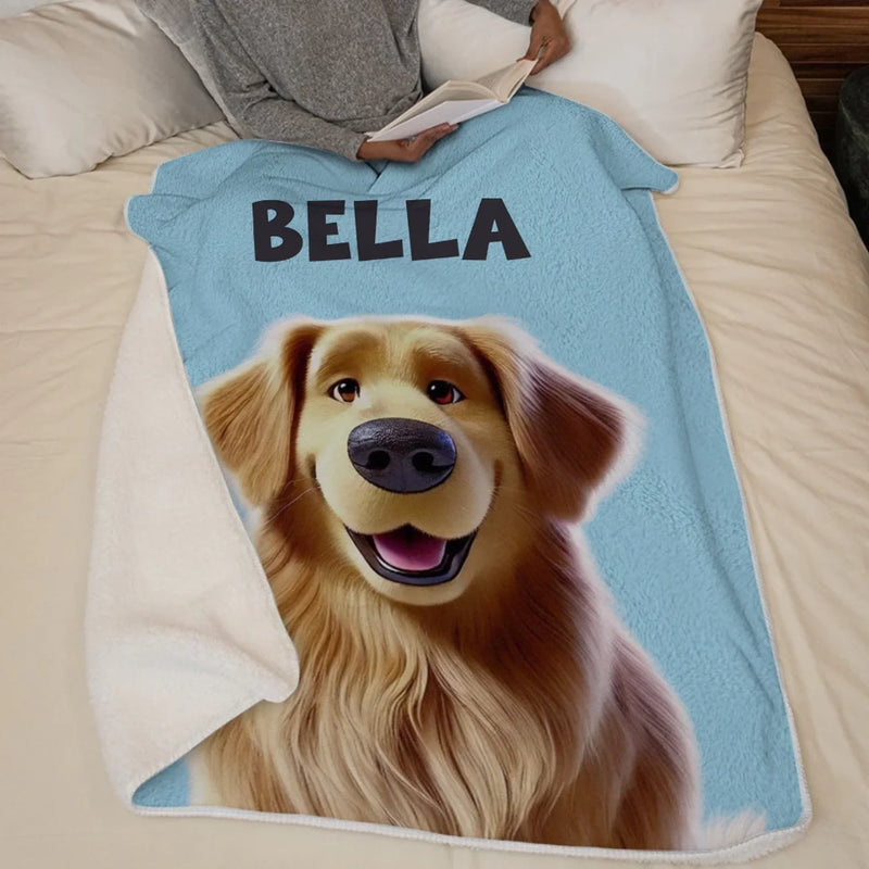 Chaque regard s’accompagne d’une queue qui remue – Couverture personnalisée chiens & chats – Cadeau pour propriétaires et amoureux des animaux
