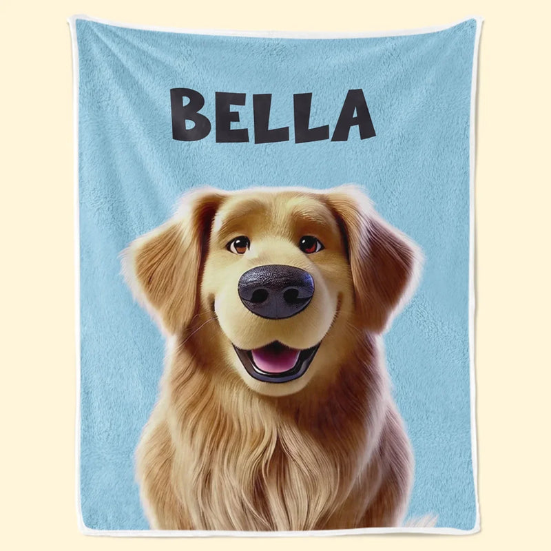 Chaque regard s’accompagne d’une queue qui remue – Couverture personnalisée chiens & chats – Cadeau pour propriétaires et amoureux des animaux