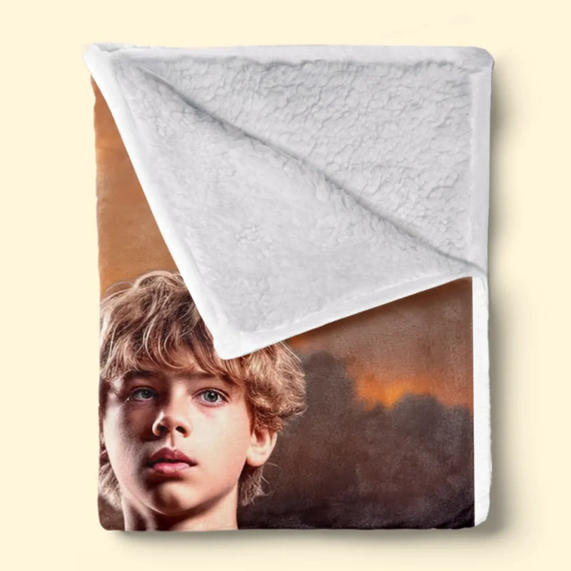 Couverture personnalisée avec photo – « Hustle, Hit, Never Quit » – Couverture familiale – Cadeau pour vous-même, vos meilleurs amis, vos frères et sœurs et les membres de la famille