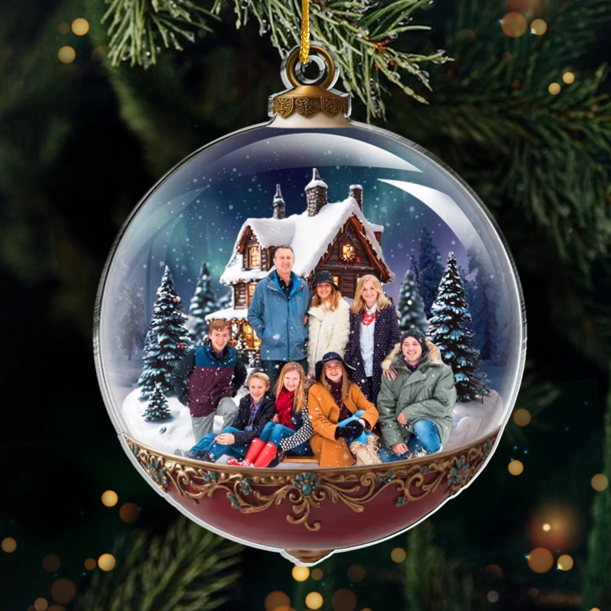 Ornement photo en acrylique personnalisé – Cadeaux de Noël ou d’anniversaire pour maman, papa, enfants – Une saison pleine de moments partagés