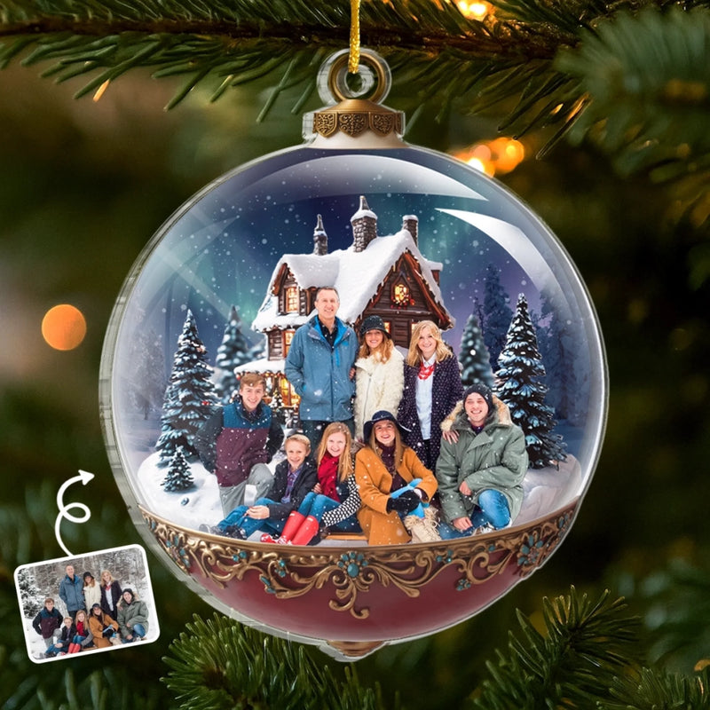 Ornement photo en acrylique personnalisé – Cadeaux de Noël ou d’anniversaire pour maman, papa, enfants – Une saison pleine de moments partagés