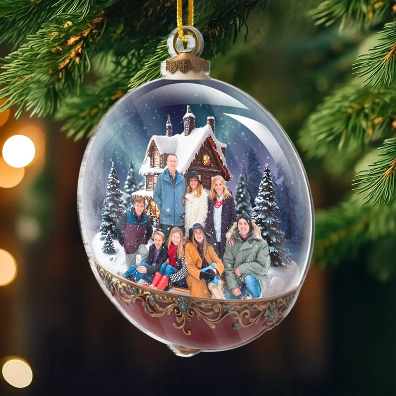 Ornement photo en acrylique personnalisé – Cadeaux de Noël ou d’anniversaire pour maman, papa, enfants – Une saison pleine de moments partagés