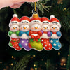 Ornement en acrylique personnalisé – Cadeaux de Noël ou d’anniversaire pour maman, papa, enfants – Des cœurs chaleureux illuminent Noël