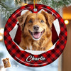 Ornement photo en céramique personnalisé – Cadeaux de Noël ou d’anniversaire pour les amoureux des chiens et des chats, propriétaires d’animaux – Les queues frétillent, les cœurs s’illuminent