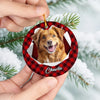 Ornement photo en céramique personnalisé – Cadeaux de Noël ou d’anniversaire pour les amoureux des chiens et des chats, propriétaires d’animaux – Les queues frétillent, les cœurs s’illuminent