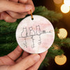 Ornement en céramique personnalisé – Cadeaux de Noël commémoratifs et de sympathie pour chats – Famille féline pour toujours