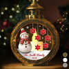 Ornement lanterne bonhomme de neige personnalisé – Cadeaux de Noël ou d’anniversaire pour maman, papa, frère, sœur, enfants – Les souvenirs se renforcent en famille