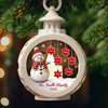 Ornement lanterne bonhomme de neige personnalisé – Cadeaux de Noël ou d’anniversaire pour maman, papa, frère, sœur, enfants – Les souvenirs se renforcent en famille