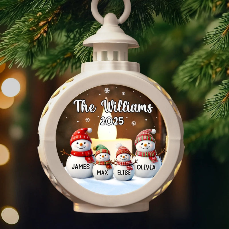Ornement lanterne personnalisé – Cadeaux de Noël ou d’anniversaire pour maman, papa, enfants – Noël s’illumine de l’amour de la famille
