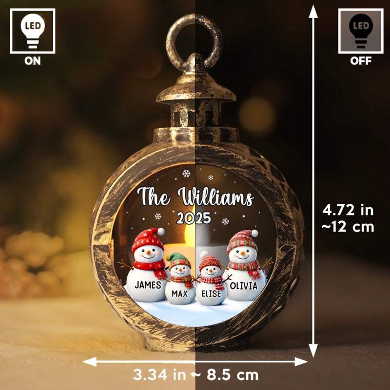 Ornement lanterne personnalisé – Cadeaux de Noël ou d’anniversaire pour maman, papa, enfants – Noël s’illumine de l’amour de la famille