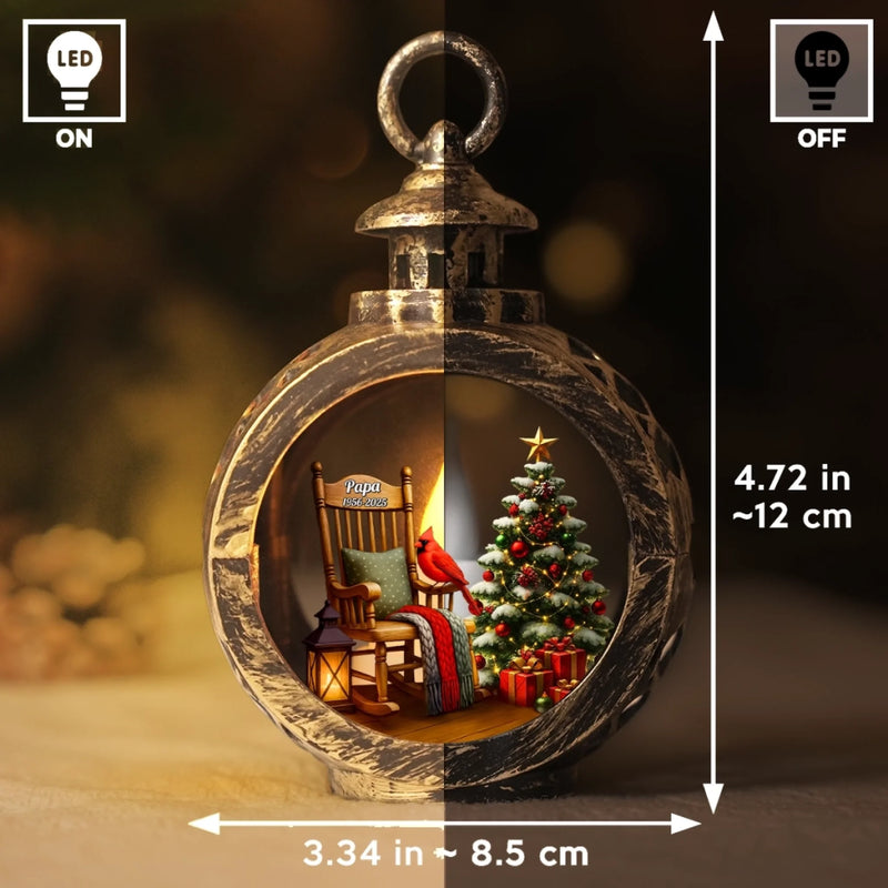 Ornement lanterne personnalisé – Cadeaux de Noël commémoratifs et de sympathie pour la perte d’une maman ou d’un papa – En mémoire d’une vie