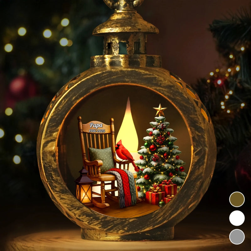 Ornement lanterne personnalisé – Cadeaux de Noël commémoratifs et de sympathie pour la perte d’une maman ou d’un papa – En mémoire d’une vie