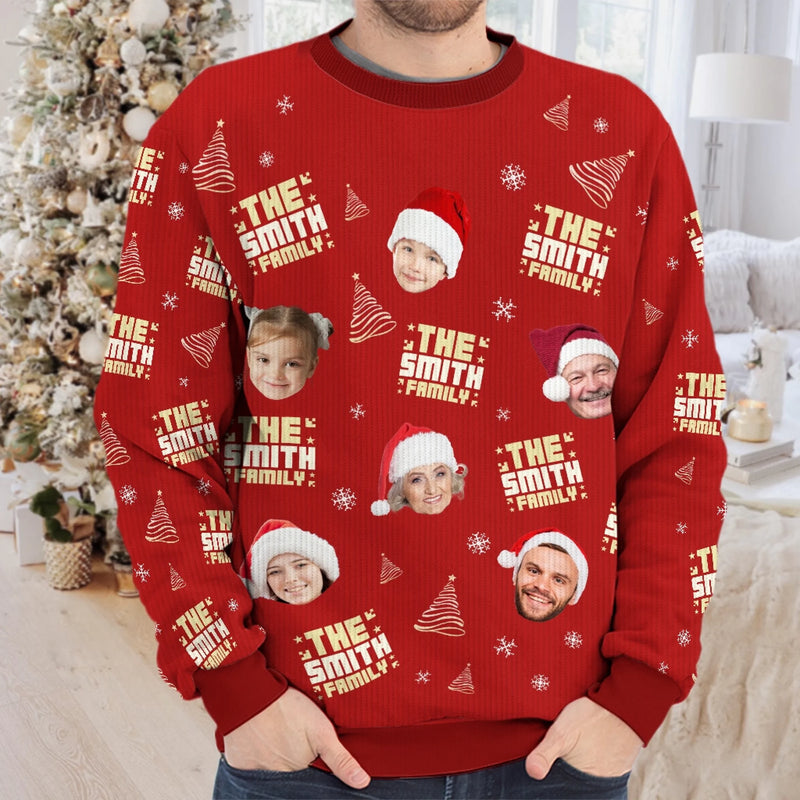 Sweatshirt moche unisexe personnalisé avec photo – Cadeaux de Noël ou d’anniversaire pour maman, papa, enfants – Parce qu’une photo ne suffit pas