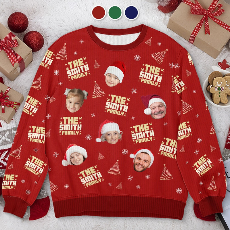 Sweatshirt moche unisexe personnalisé avec photo – Cadeaux de Noël ou d’anniversaire pour maman, papa, enfants – Parce qu’une photo ne suffit pas
