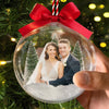 Boule de Noël en acrylique 3D personnalisée avec photo – Cadeaux d’anniversaire, de Noël et de mariage pour mari et femme, lui et elle – Rêves de mariage dans une boule à neige
