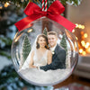 Boule de Noël en acrylique 3D personnalisée avec photo – Cadeaux d’anniversaire, de Noël et de mariage pour mari et femme, lui et elle – Rêves de mariage dans une boule à neige