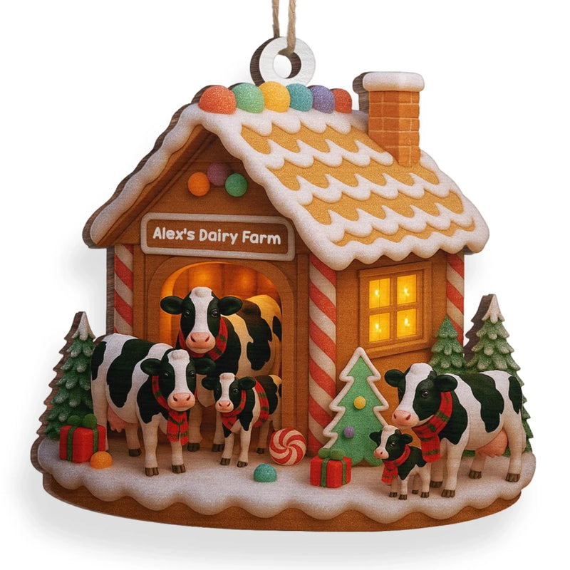 Ornement En Bois Personnalisé - Cadeaux De Noël Et D’Anniversaire Pour Femmes Et Hommes - La Vie Est Plus Belle Avec Des Meuh