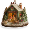 Ornement En Bois Personnalisé – Cadeaux De Noël Et D’Anniversaire Pour Femmes Et Hommes – Amour De Poules, Vie À La Ferme, Joie De Noël