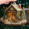 Ornement En Bois Personnalisé – Cadeaux De Noël Et D’Anniversaire Pour Femmes Et Hommes – Amour De Poules, Vie À La Ferme, Joie De Noël