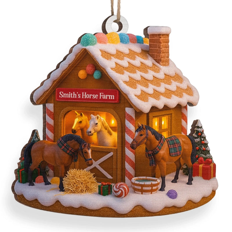 Ornement En Bois Personnalisé - Cadeaux De Noël Et D’Anniversaire Pour Femmes Et Hommes - Restez Calme Et Continuez La Ferme