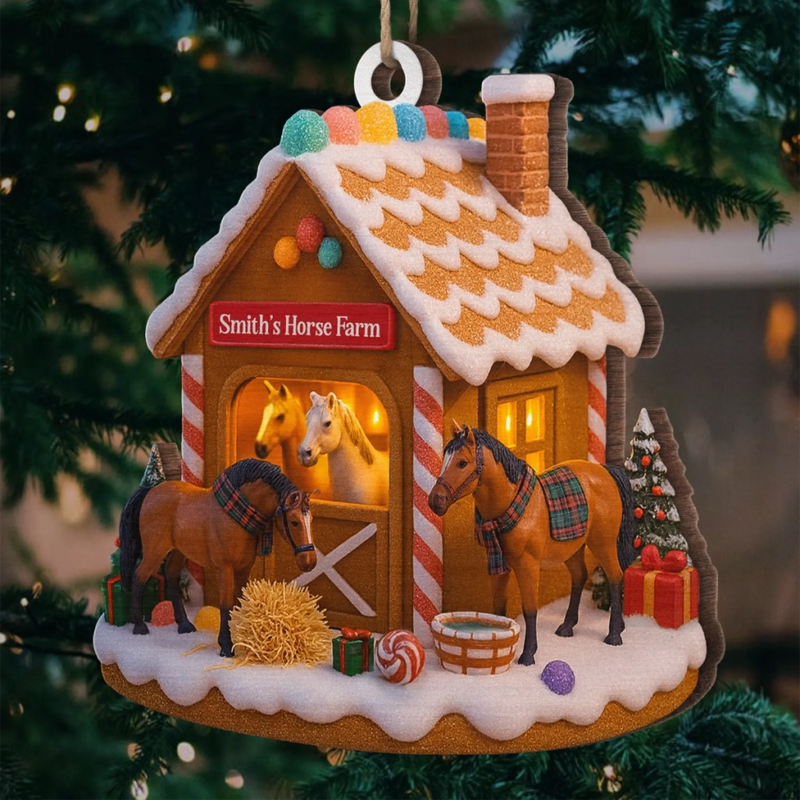 Ornement En Bois Personnalisé - Cadeaux De Noël Et D’Anniversaire Pour Femmes Et Hommes - Restez Calme Et Continuez La Ferme