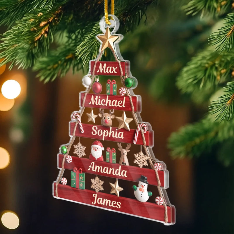 Ornement En Acrylique Personnalisé Avec Photo - Cadeaux De Noël Et D’Anniversaire Pour Maman, Papa, Frère, Sœur, Enfants - Ensemble Nous Brillons À Noël