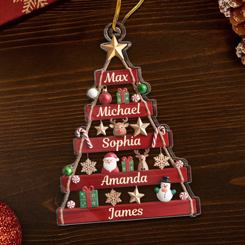 Ornement En Acrylique Personnalisé Avec Photo - Cadeaux De Noël Et D’Anniversaire Pour Maman, Papa, Frère, Sœur, Enfants - Ensemble Nous Brillons À Noël