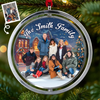 Ornement Rotatif En Acrylique Personnalisé Avec Photo - Cadeaux De Noël Et D’Anniversaire Pour Maman, Papa, Frère, Sœur, Enfants - Des Cœurs Unis En Cette Saison De Noël