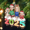 Ornement En Acrylique Personnalisé - Cadeaux De Noël Et D’Anniversaire Pour Famille, Amoureux Des Chiens Et Chats - Notre Famille Notre Toujours