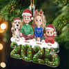 Ornement En Acrylique Personnalisé - Cadeaux De Noël Et D’Anniversaire Pour Famille, Amoureux Des Chiens Et Chats - Là Où L’Amour Se Rassemble