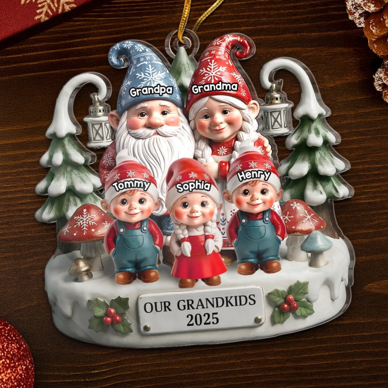 Ornement Rotatif En Acrylique Personnalisé - Cadeaux De Noël Et D’Anniversaire Pour Maman, Papa, Grand-Mère, Grand-Père, Enfants - Ensemble La Maison Devient Plus Magique