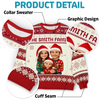 Sweatshirt Laid Unisexe Personnalisé Avec Photo - Cadeaux De Noël Et D’Anniversaire Pour Maman, Papa, Frère, Sœur, Enfants - Tout Enveloppé D’Amour