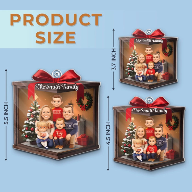Ornement En Acrylique Personnalisé Avec Photo - Cadeaux De Noël Et D’Anniversaire Pour Maman, Papa, Frère, Sœur, Enfants - Chérir Le Lien Qui Nous A Construits