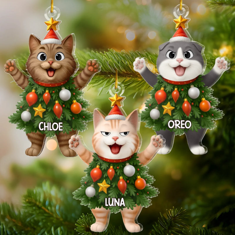 Ornement En Acrylique Personnalisé - Cadeaux De Noël Et D’Anniversaire Pour Amoureux Des Chats, Maman Et Papa Chats - Les Pattes Rendent Les Fêtes Plus Chaleureuses