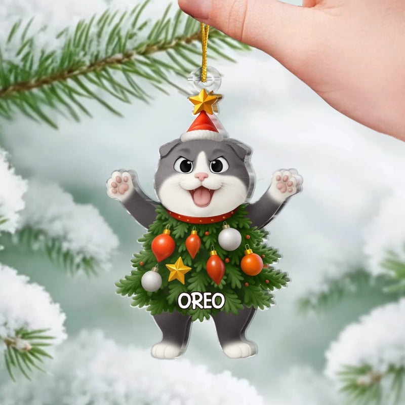 Ornement En Acrylique Personnalisé - Cadeaux De Noël Et D’Anniversaire Pour Amoureux Des Chats, Maman Et Papa Chats - Les Pattes Rendent Les Fêtes Plus Chaleureuses