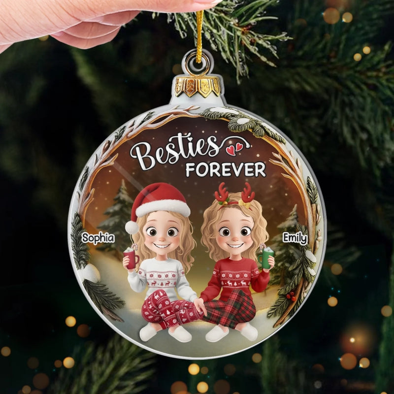 Ornement En Acrylique Personnalisé - Cadeaux De Noël Et D’Anniversaire Pour Meilleures Amies, Femmes, Sœurs, BFF - L’Amitié Illumine Mes Fêtes