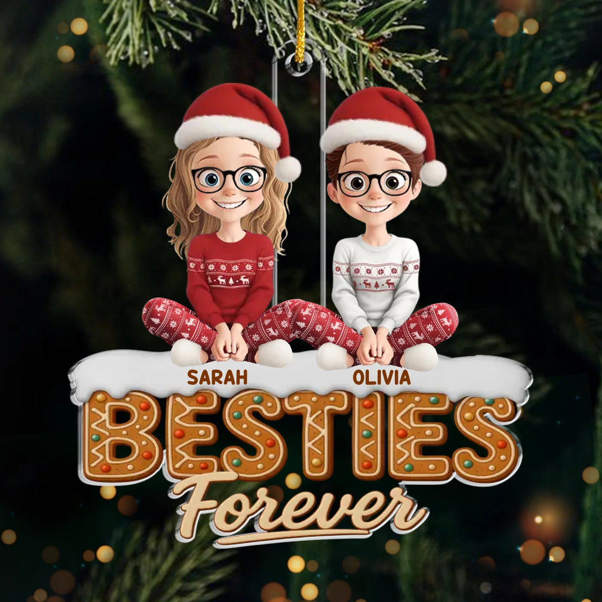 Ornement En Acrylique Personnalisé - Cadeaux De Noël Et D’Anniversaire Pour Meilleures Amies, Femmes, Sœurs, BFF - Âmes Sœurs Pour Toujours