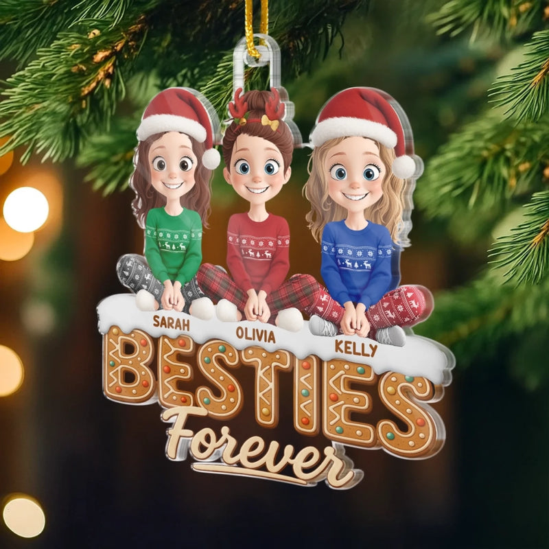 Ornement En Acrylique Personnalisé - Cadeaux De Noël Et D’Anniversaire Pour Meilleures Amies, Femmes, Sœurs, BFF - Âmes Sœurs Pour Toujours