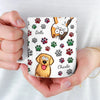 Mug Personnalisé À Effet Imprimé 3D Gonflé - Cadeaux D’Anniversaire Pour Amoureux Des Chiens, Papa Et Maman Chiens - Mon Meilleur Ami A Quatre Pattes