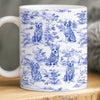 Mug Personnalisé - Cadeaux D’Anniversaire Pour Amoureux Des Chiens, Papa Et Maman Chiens - Sirotez Avec Style, Aboyez En Bleu