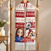 Écharpe En Laine Personnalisée Avec Franges - Cadeaux De Noël Et D’Anniversaire Pour Amoureux Des Chiens, Papa Et Maman Chiens - Maman À Fourrure