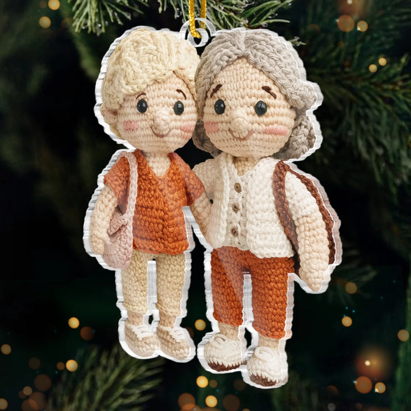 Ornement En Acrylique Au Crochet Personnalisé Avec Photo - Cadeaux De Noël Et D’Anniversaire Pour Meilleures Amies, Femmes, Sœurs, BFF - Âmes Sœurs Pour Toujours
