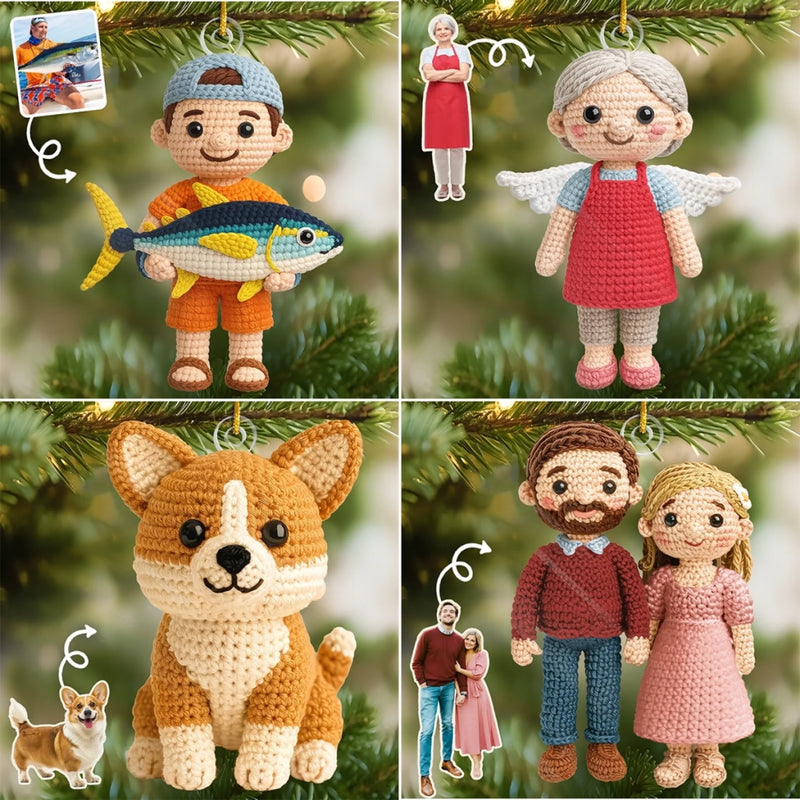 Ornement En Acrylique Au Crochet Personnalisé Avec Photo - Cadeaux De Noël Et D’Anniversaire Pour Meilleures Amies, Femmes, Sœurs, BFF - Âmes Sœurs Pour Toujours