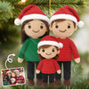 Ornement En Acrylique Au Crochet Personnalisé Avec Photo - Cadeaux De Noël Et D’Anniversaire Pour Maman, Papa, Frère, Sœur, Enfants - La Famille Rend Les Fêtes Plus Joyeuses