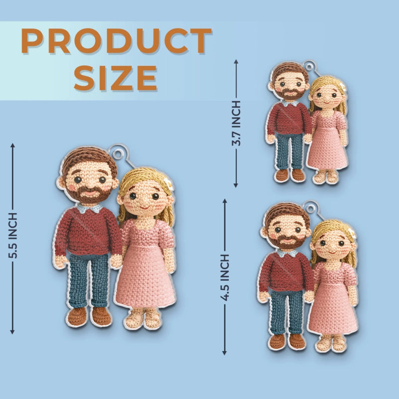 Ornement En Acrylique Au Crochet Personnalisé Avec Photo - Cadeaux D’Anniversaire, De Noël Et De Mariage Pour Mari Et Femme, Lui Et Elle - Je T’Aimerai Pour Toujours