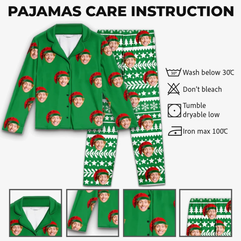 Pantalon De Pyjama Personnalisé Avec Photo - Cadeaux De Noël Et D’Anniversaire Pour Maman, Papa, Frère, Sœur, Enfants - L’Amour Vit Ici